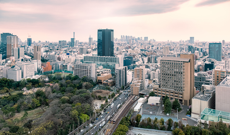 文京区市民センターからの街並み