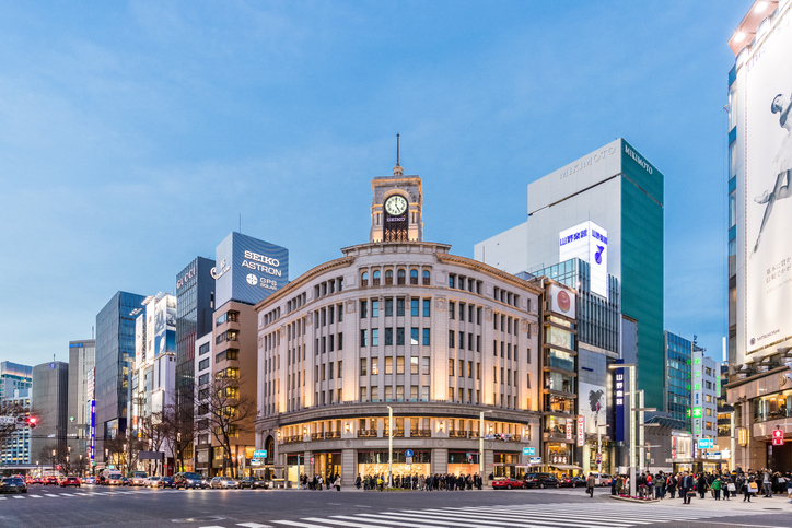 中央区銀座の街並み